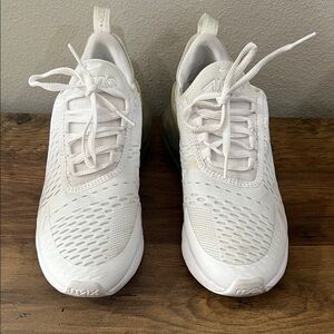 Nike Air Max 270 White Sneakers size kid 6.5